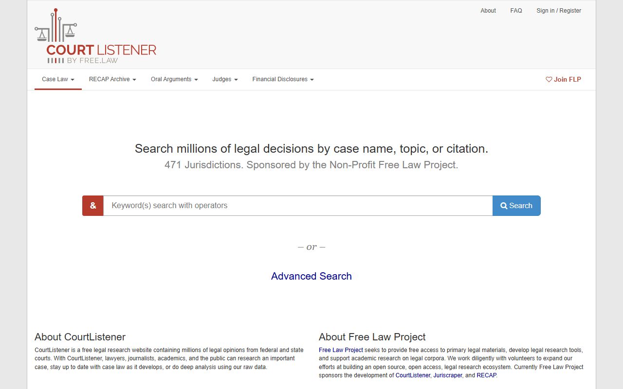 Adams County court dockets CourtListener opinion search