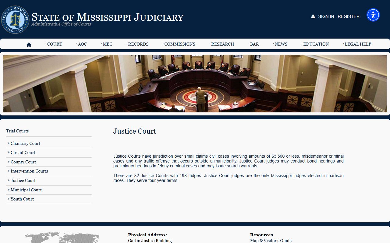 Adams County court dockets Justice Court overview