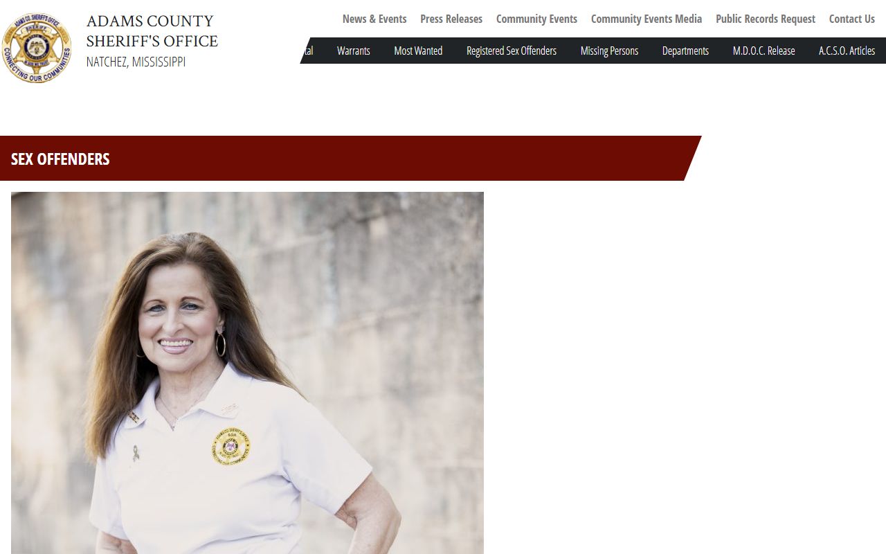 Adams County inmate records sex offender registry